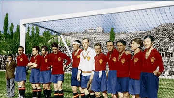 Ricardo Zamora con la Selección.