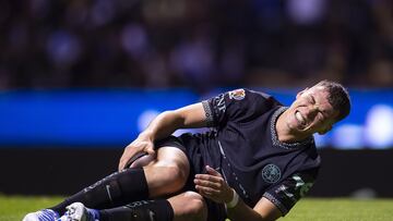 Federico Viñas de America durante el partido Puebla vs America, correspondiente al partido de Ida de Cuartos de Final del Torneo Clausura Grita Mexico C22 de la Liga BBVA MX, en el Estadio Cuauhtemoc, el 11 de Mayo de 2022.