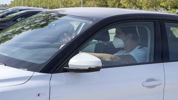 Courtois, futbolista del Real Madrid, esta ma&ntilde;ana en Valdebebas. 