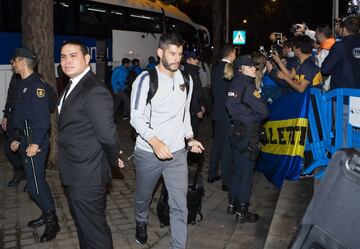 Los seguidores de Boca le dieron una calurosa bienvenida a sus jugadores.