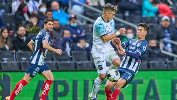  (L-R), Maximiliano Meza of Monterrey and Nicolas Diaz of Mazatlan during the game Monterrey vs Mazatlan FC, corresponding to day 10 of the Torneo Clausura Grita Mexico C22 of Liga BBVA MX, at BBVA Bancomer Stadium, on March 11, 2022.

<br><br>

(I-D), Maximiliano Meza de Monterrey y Nicolas Diaz de Mazatlan durante el partido Monterrey vs Mazatlan FC, correspondiente a la jornada 10 del Torneo Clausura Grita Mexico C22 de la Liga BBVA MX, en el Estadio BBVA Bancomer, el 11 de Marzo de 2022.