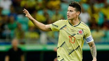 Salvador. Junio 23 de 2019. En el estadio Fonte Nova, la Selección Colombia venció 1-0 a la selección de Paraguay por la tercera fecha del Grupo B de la Copa América Brasil 2019. En la foto: James Rodríguez. (Colprensa - Diego Pineda)