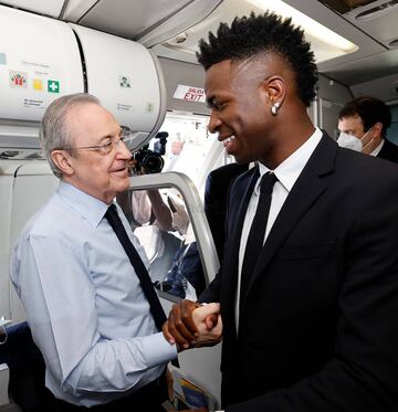 Florentino Pérez y Vinicius.