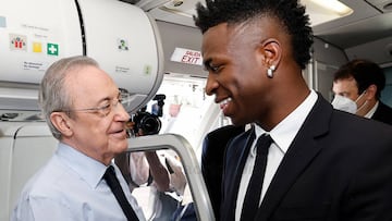 Florentino Pérez y Vinicius.