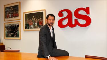 Jorge Garbajosa, nuevo presidente de FIBA Europa, durante su visita a la redacción de AS.