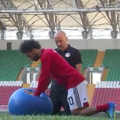 Mohamed Salah continua su recuperación de cara a Rusia 2018