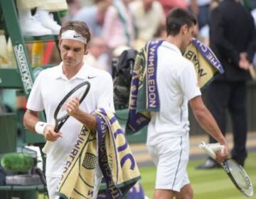 Novak Djokovic y Federer.