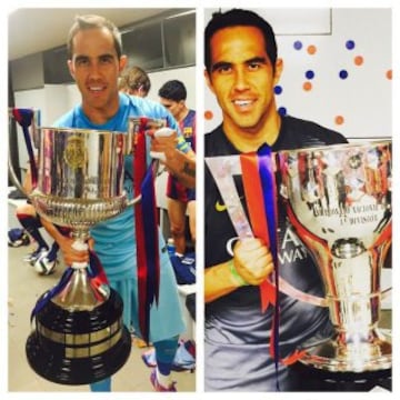 Claudio Bravo y el Barcelona ganaron la Copa del Rey, la Champions League, la Liga BBVA, la Supercopa Europea y el Mundial de Clubes.