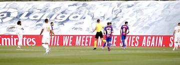 El jugador del Real Madrid, Marcelo, marca el 3-0 al Eibar. 