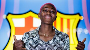 Asisat Oshoala tras renovar con el Barcelona.