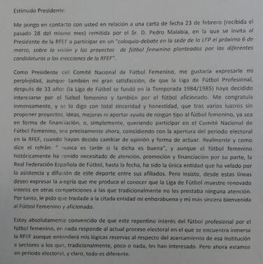 La FEF escribe a los clubes como respuesta al Congreso de LaLiga