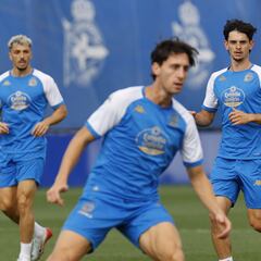 Mulattieri, Ximo y Patiño, candidatos al once del Depor ante el Sporting