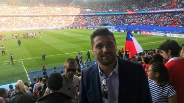Cristian Toro, en el partido entre Estados Unidos y Chile del Mundial de Francia.