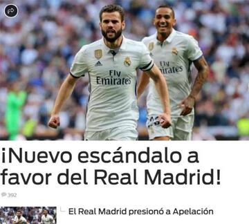 Apertura del Diario Sport en su página web.