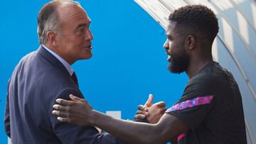 Umtiti no se entrena por "malestar general"