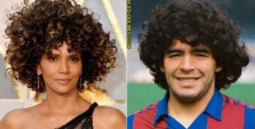 "Halle Berry cuando fue al peluquero pidio que le deje el pelo estilo 'Diegote en el Barcelona". Dr. Hannibal Lecter‏ @MgCaceres