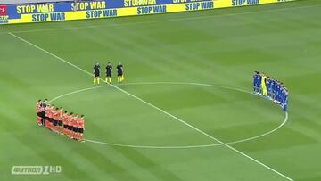 La salida al campo del Shakhtar en su primera partido tras 46 días de guerra que impacta