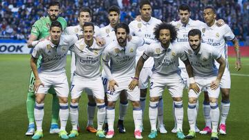 Once del Real Madrid en Riazor.