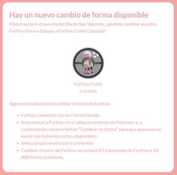 furfrou corte corazon pokemon go