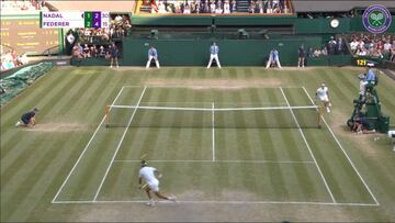 El mejor punto de los Federer-Nadal que se vio en Wimbledon