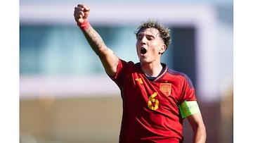 Gerard Hernández, en un partido de la Sub-19.