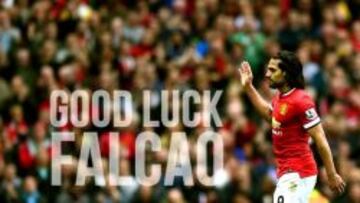 La hinchada del Manchester United le desea lo mejor a Falcao 