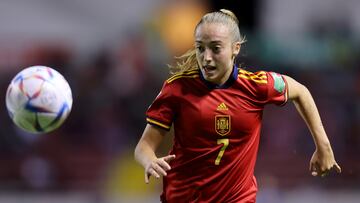 Ornella Vignola, durante un partido de la Selección española Sub-19.