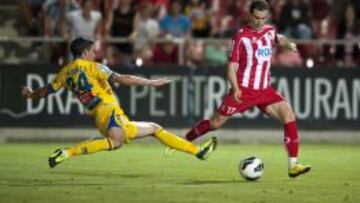 Juanlu, durante un partido con el Girona.