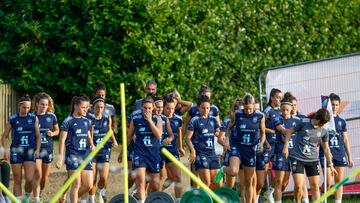 Entrenamiento de la selección española de fútbol femenino.