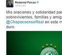 El mundo del fútbol muestra su pesar con el Chapecoense