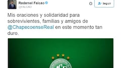 El mundo del fútbol muestra su pesar con el Chapecoense