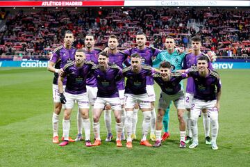 El once inicial del Real Valladolid. 