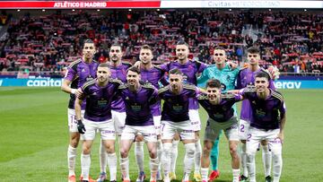 El once inicial del Real Valladolid.
