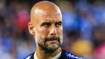 Pep Guardiola durante el amistoso de pretemporada ante el Dortmund