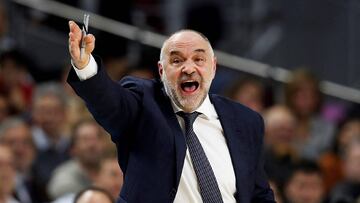 GRAF6634. MADRID, 13/12/2018.- El entrenador del Real Madrid, Pablo Laso, en el partido ante el Barcelona Lassa, correspondiente a la Euroliga que se disputa esta noche en el Wizink Center de Madrid. EFE/ Javier Lopez Hernandez