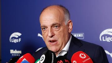 El presidente de LaLiga, Javier Tebas, participa este lunes en la Gala de LaLiga F en Madrid.