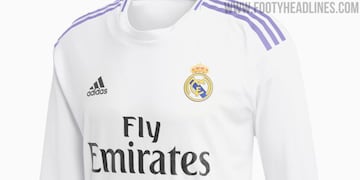 Footy Headlines ha creado una maqueta de la que sería la equipación del Real Madrid para el curso 2022/2023.