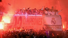Las imágenes de la celebración del Real Madrid en Cibeles