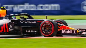 MEXICO CITY, MEXICO - NOVEMBER 05: Sergio Perez of Mexico and Red Bull Racing  during practice ahead of the F1 Grand Prix of Mexico at Autodromo Hermanos Rodriguez on November 05, 2021 in Mexico City, Mexico. (Photo by Peter Fox/Getty Images)