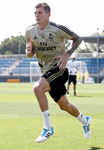 Toni Kroos durante el entrenamiento. 