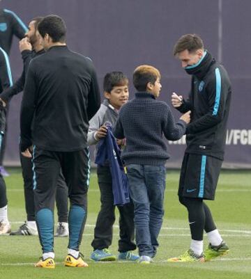 Los jugadores del Barça se lo pasaron como niños