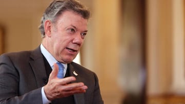 Santos se refiri&oacute; al tema del deporte colombiano.