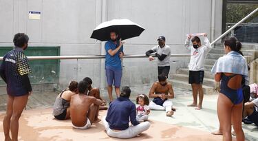 Entrenamientos en la Liga de Natación de Antioquia para el Campeonato Sudamericano en Argentina.