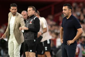 Barcelona coach Xavi was not happy with his side having a goal ruled out.