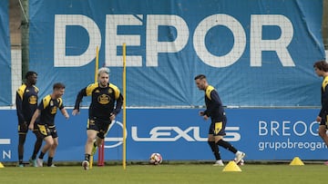 Entrenamiento Deportivo de La Coruña. mella Lucas Pérez