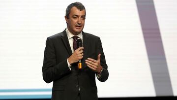 El director de La Vuelta, Javier Guillén, durante la presentación del recorrido de la Vuelta a España 2021.