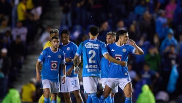 during the 6th round match between Cruz Azul and America as part of the Liga BBVA MX, Torneo Apertura 2024 at Ciudad de los Deportes Stadium on August 31, 2024 in Mexico City, Mexico.