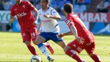 El Zaragoza confirma ante el Sporting su caída en barrena