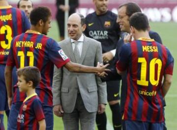 Foto oficial del Barcelona con el patrocinador Qatar Airways