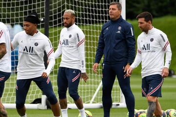 Lionel Messi, Mbappé y Neymar.